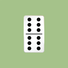 Simple domino card black and white vector design