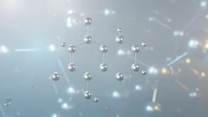 Fotobehang clioquinol molecular structure, 3d model molecule, iodochlorhydroxyquin, structural chemical formula view from a microscope © Сергей Шиманович