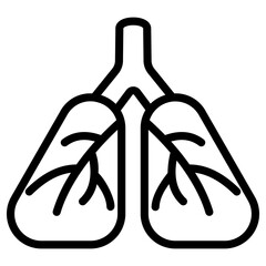 lung icon, simple vector design