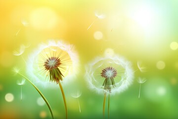 dandelion in the wind made by midjourney