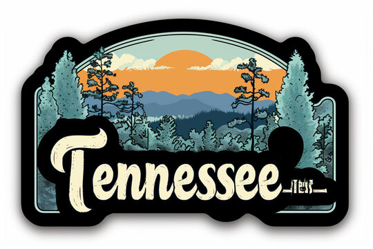 Sticker With the Words Tennessee