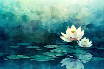 water lily made by midjourney