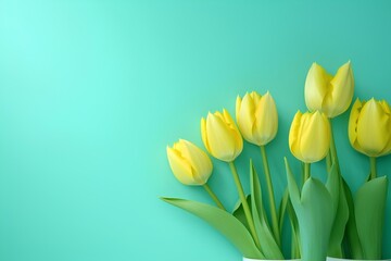 bouquet of yellow tulips made by midjourney