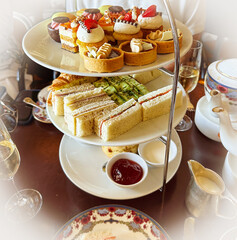 Delectable High Tea assortment on platters