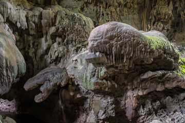 landscape of Nok Nang Aen Cave at Lam Khlong Ngu National Park, Kanchanaburi, Unseen in Thailand