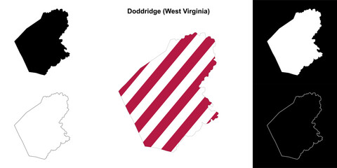 Doddridge County (West Virginia) outline map set