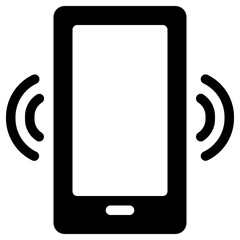 phone vibration icon, simple vector design - obrazy, fototapety, plakaty