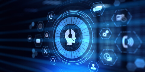 Technical Support Customer service business and technology concept.