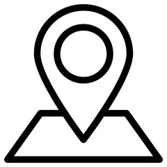 location map icon, simple vector design