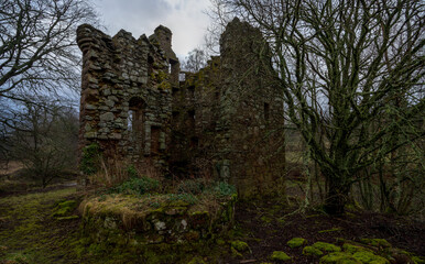 Fototapeta na wymiar Corse Castle near Lumphanan in Aberdeenshire, Scotland
