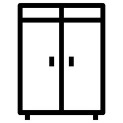 wardrobe icon, simple vector design