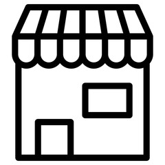 shop icon, simple vector design
