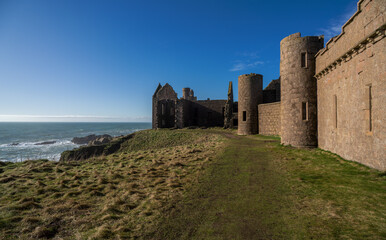Obraz premium Slains Castle near Cruden Bay in Aberdeenshire, Scotland