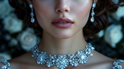 Immerse yourself in the opulence of luxury jewelry, as sparkling gemstones and intricate metalwork dazzle in the light, exuding timeless elegance and sophistication.