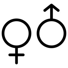 gender icon, simple vector design
