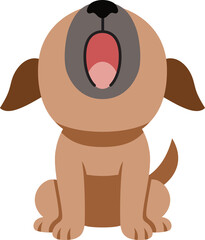 Cartoon character cute dog for design.