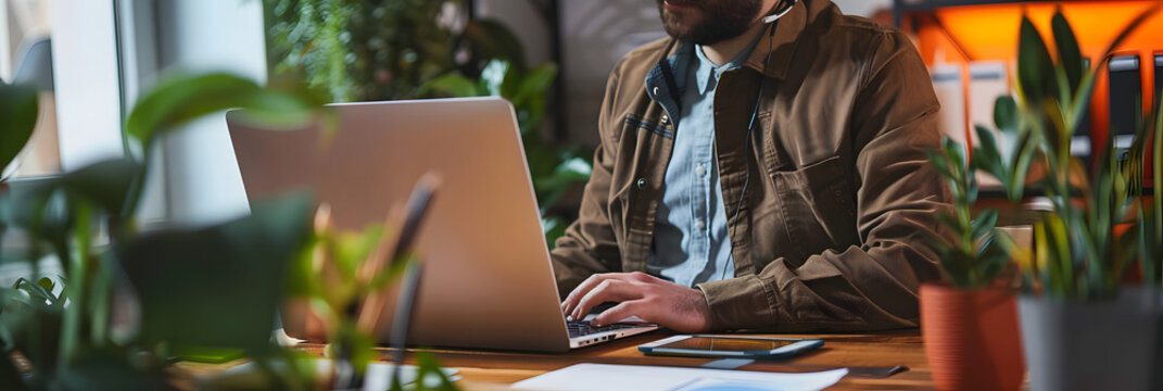 Manager remotely onboarding a new team member, with a close-up on the welcoming video call and the onboarding materials, showcasing the adaptation of traditional practices to remote environments