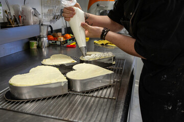 Pastries in a French bakery