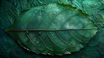 Journey into the heart of a leaf, where veins intertwine like delicate threads weaving a tapestry...
