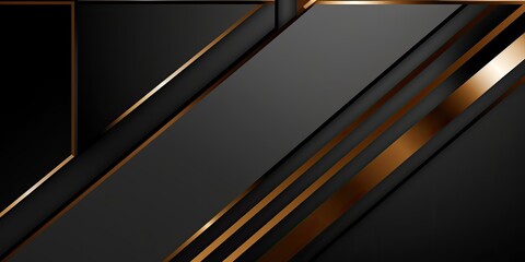 Luxury abstract design featuring black metal with golden light streaks.