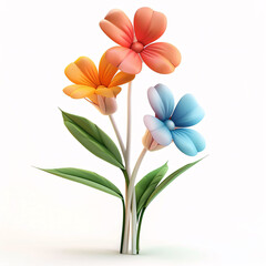 Fototapeta premium 3d, bouquet for wedding, valentine's day or anniversary