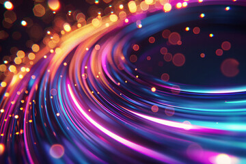 Shining neon motion design background, abstract KV main visual business PPT background