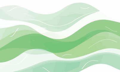 a green and white wavy design on a white background