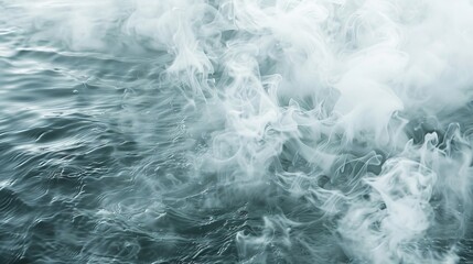 Obraz premium Dynamic interplay of smoke and water, conveying the ethereal beauty of the combination of these two elements