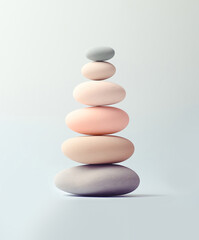 Zen stack of stones and rocks