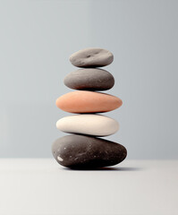 Zen stack of stones and rocks