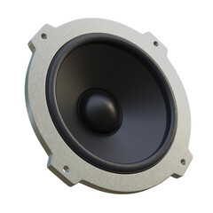 Set black and grey style acoustic speaker 3d system. A new black head speaker isolated on white...