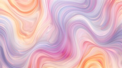 Swirling Pastel Curves in Harmonious Abstract Design