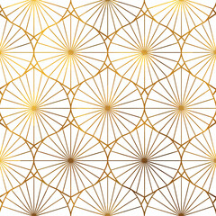 a gold and white background with a geometric design