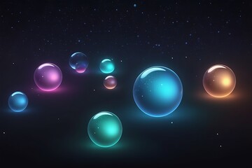 Enchanting Pulsating Orbs Under Stay Night Sky