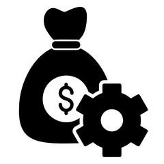 Financial asset management icon for preserving wealth