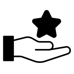 Golden opportunity icon with hands and stars