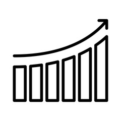 statistics profit icon line vector design