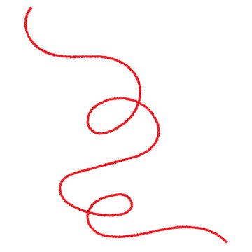 red thread isolated on white background