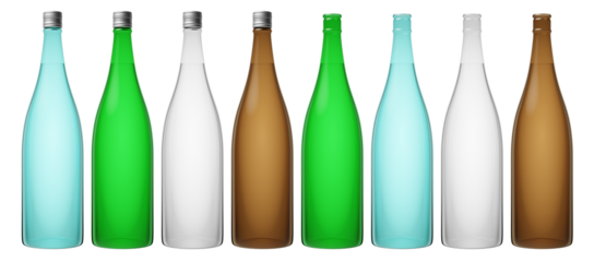 日本酒　ラベル無し　モックアップ　3Dレンダリング　リアル