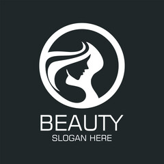 Beauty logo design simple concept Premium Vector