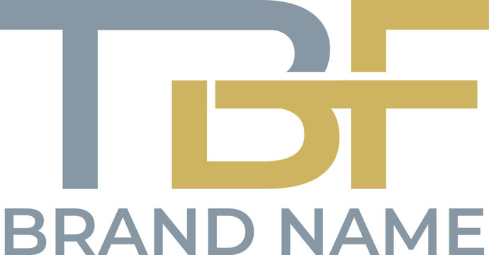 TBF initial letter logo design