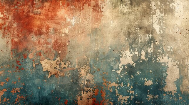An artful wallpaper design that captures the charm of retro fabrics, infused with a contemporary edge. The muted hues intertwine with rugged textures, resulting in a unique aesthetic.