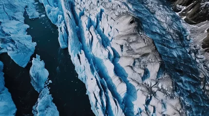 Raamstickers The Toll of Global Warming: Vanishing Glaciers and Coastal Risks © Andrii 