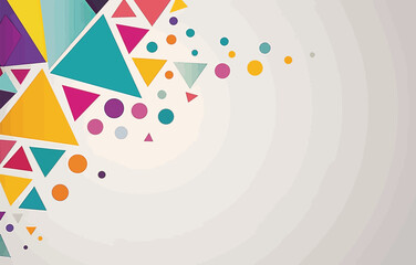 a colorful abstract background with triangles and dots
