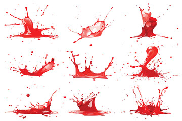 vector red paint splash isolated