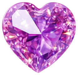 Fototapeta premium PNG Purple heart gemstone amethyst jewelry.