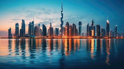 Majestic Dubai Skyline from the Water