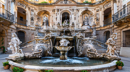 Praetorian Fountain Italian Fontana Pretoria on Piazza