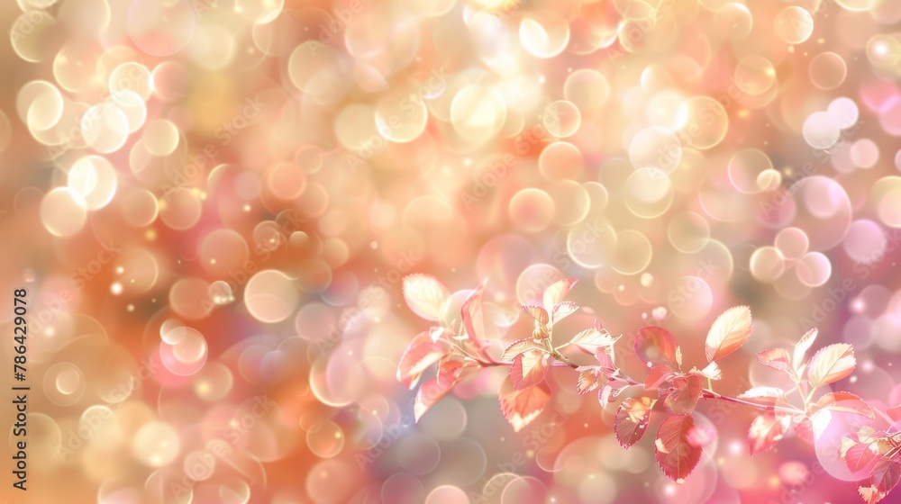 Aufkleber soft focus bokeh background in beige and peach tones creating a dreamy atmosphere
