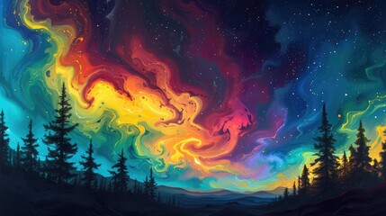 Celestial Symphony: A Colorful Overture